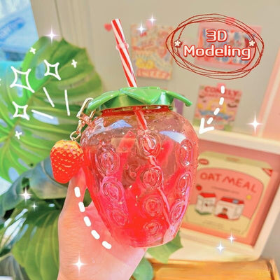 Summer strawberry straw cup