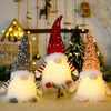 Hanging Decorations Christmas Rudolph Doll LED Lights Handmade Christmas Gnome Gnome Plush Doll Sequins Xmas Tomte Santa Elf