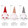 Hanging Decorations Christmas Rudolph Doll LED Lights Handmade Christmas Gnome Gnome Plush Doll Sequins Xmas Tomte Santa Elf