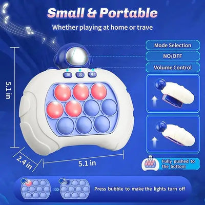 Pop Light Fidget Game Quick Push Bubble Game Handle Toys Boys & Girls Anti-Stress Toys with LED Game Machine Relieve Stress Toys