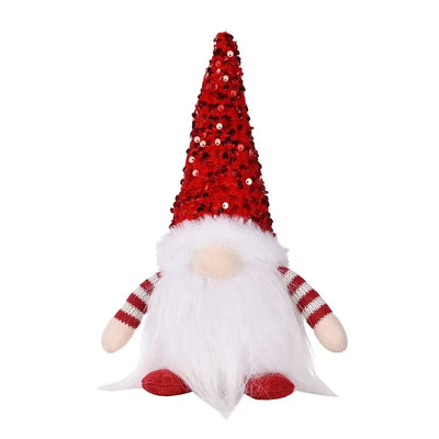 Hanging Decorations Christmas Rudolph Doll LED Lights Handmade Christmas Gnome Gnome Plush Doll Sequins Xmas Tomte Santa Elf