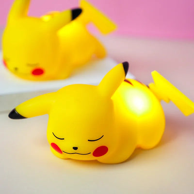 4Pcs/Set Pokemon Pikachu Night Light Cute Anime LED Light Kawaii Bedroom Bedside Lamp Room Decoration Children Toy Gift