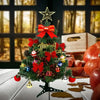 30/45/60CM Tabletop Artificial Christmas Tree with LED Lights Navidad Xmas Trees with Ornaments Gifts Festival Supplies for Home