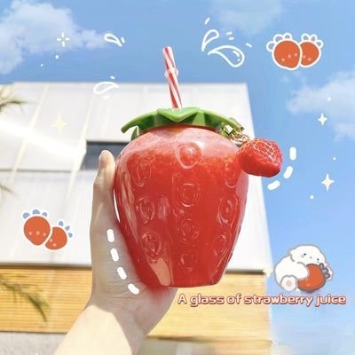 Summer strawberry straw cup