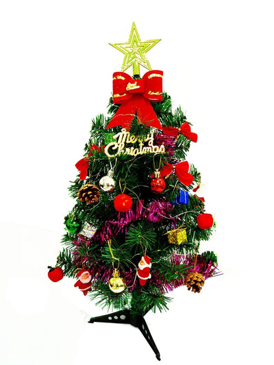 30/45/60CM Tabletop Artificial Christmas Tree with LED Lights Navidad Xmas Trees with Ornaments Gifts Festival Supplies for Home