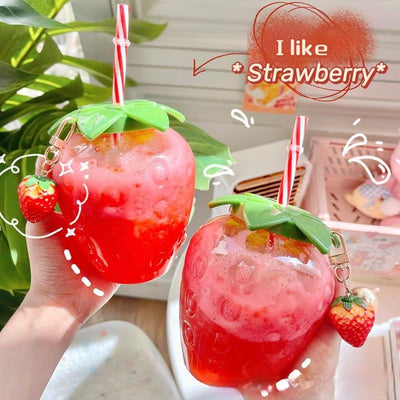 Summer strawberry straw cup